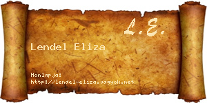 Lendel Eliza névjegykártya