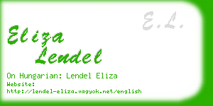 eliza lendel business card